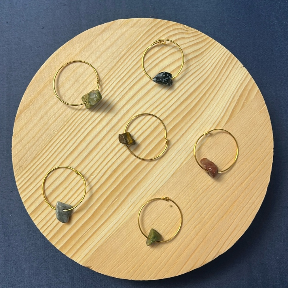Crystal glass tags 6pack